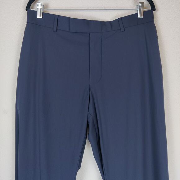 Hugo Boss Virgin Wool Blend Passolini Movie Navy Suit Dress Pants 40R Trousers - Picture 5 of 16